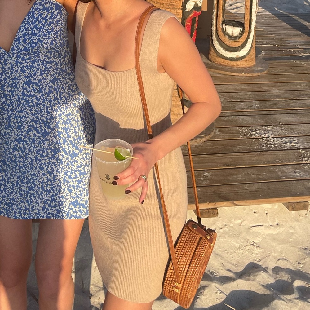 Beige Knit Sundress